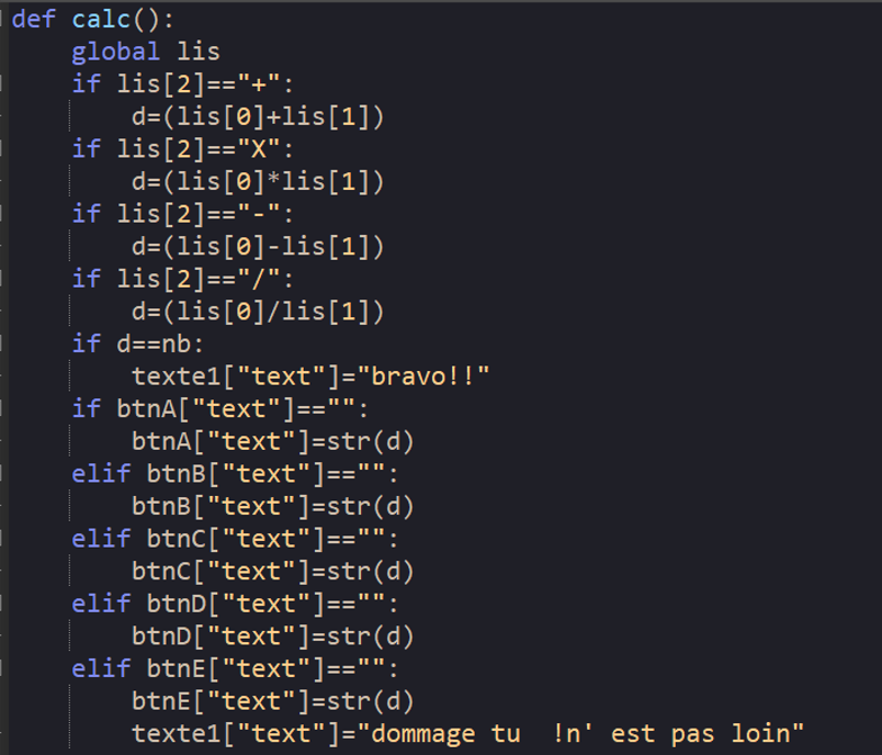 Calcul et opérations